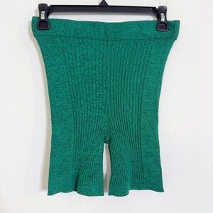 Staud rib Green Knit biker Shorts